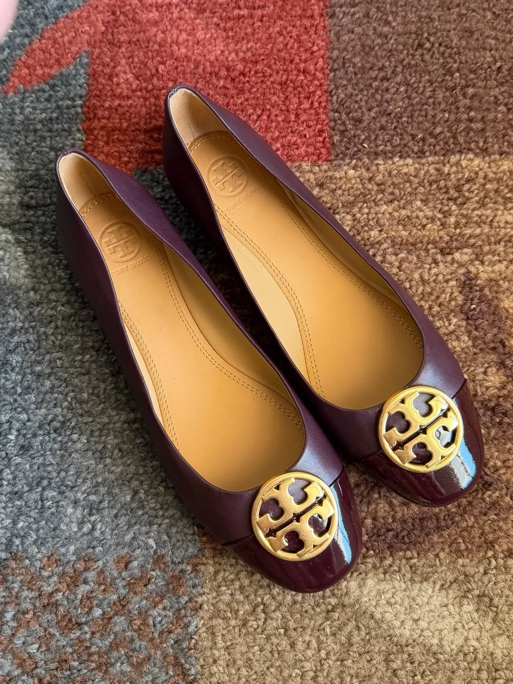 Tory Burch Malbec Chelsea Cap-Toe Leather Flats
